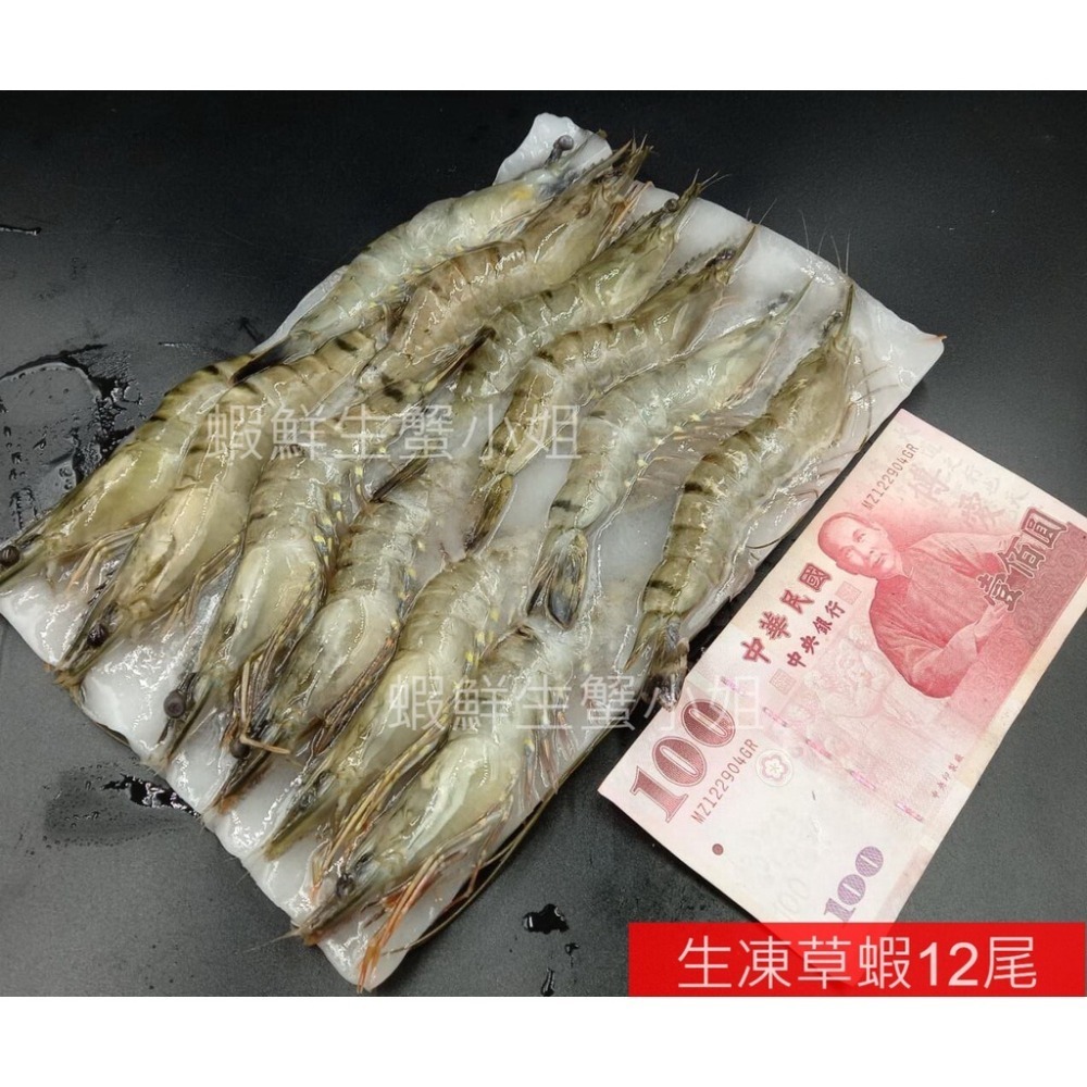 【蝦鮮生蟹小姐】活凍草蝦  12隻裝  400克/盒  * 肉質鮮甜彈牙 ** 每盒220元**-細節圖4