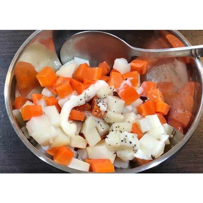 【蝦鮮生蟹小姐】冷凍紅蘿蔔丁  一包1000克  料理彈性廣、方便、好吃！ **每包70元 **-細節圖3