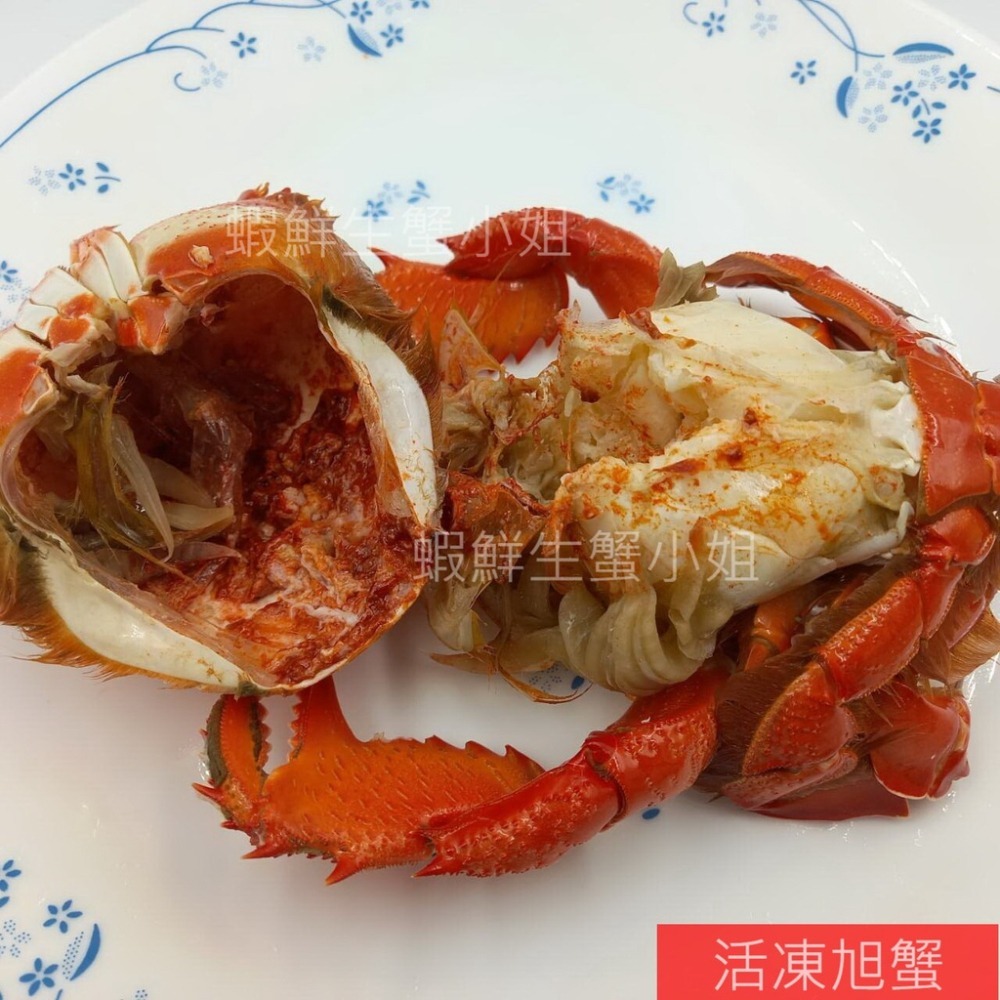 【蝦鮮生蟹小姐】旭蟹(公)  150-200g  5隻/包 * 殼薄肉多,滋味鮮甜 **單包440元**-細節圖7