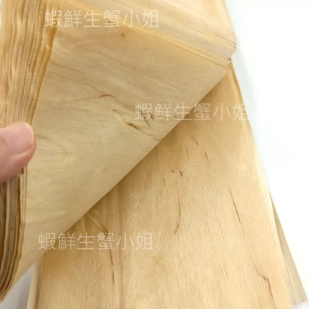 【蝦鮮生蟹小姐】薄板 100枚/包  *薄板(木材紙),用於日本料理店鋪底使用 **每包160元**-細節圖2