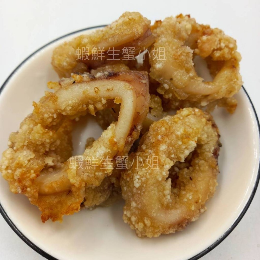 【蝦鮮生蟹小姐】香酥魷魚圈 500g/包 ❤飽滿的整顆魷魚 肉酥脆多汁 **每包210元**-細節圖5
