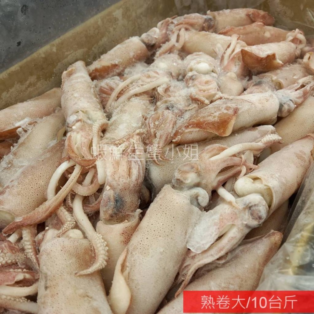 【蝦鮮生蟹小姐】熟卷-大 一箱6公斤裝(10台斤) *新鮮上岸，Q彈又鮮甜 **每箱2500元**-細節圖2