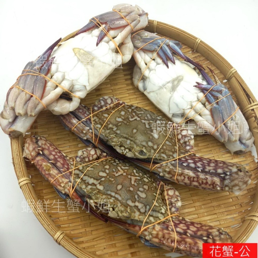 【蝦鮮生蟹小姐】冷凍花蟹-公250克上  4隻/包  約1公斤/包  *肉質鮮甜飽滿！ **每包540元**-細節圖7