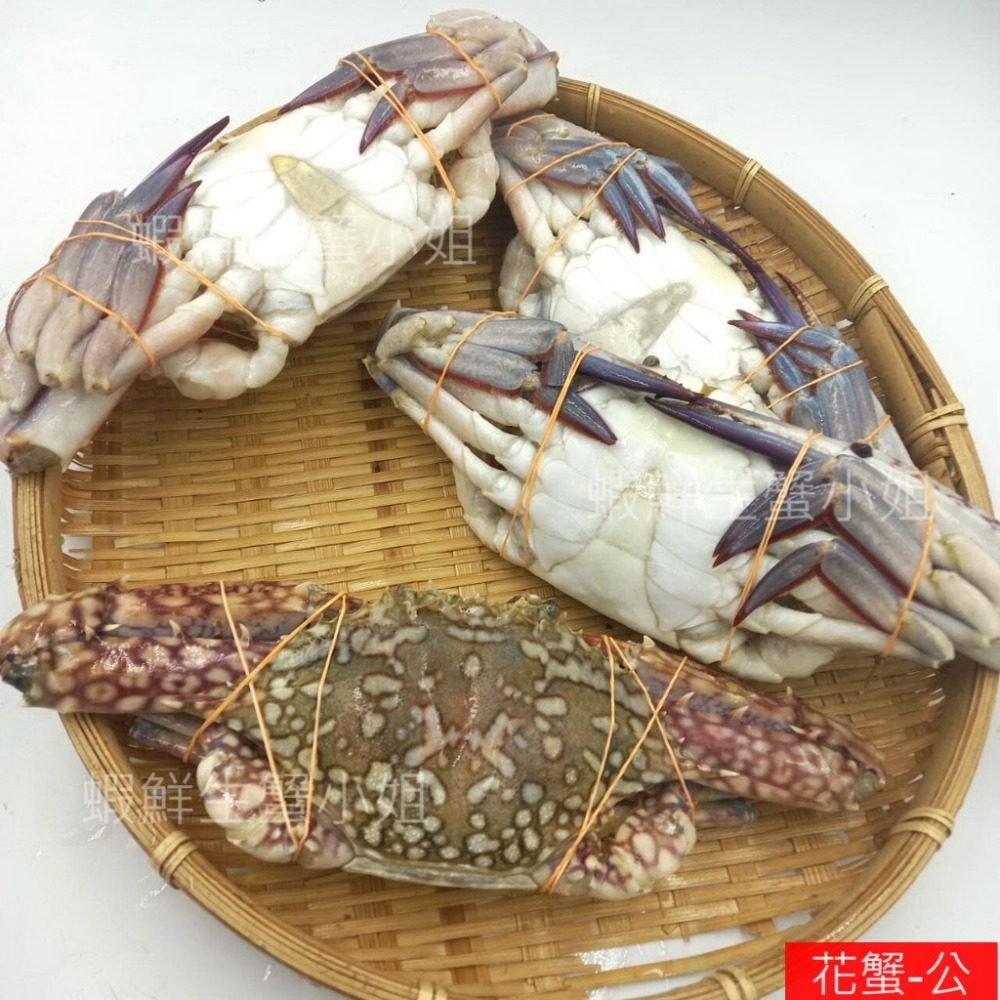 【蝦鮮生蟹小姐】冷凍花蟹-公250克上  4隻/包  約1公斤/包  *肉質鮮甜飽滿！ **每包540元**-細節圖8