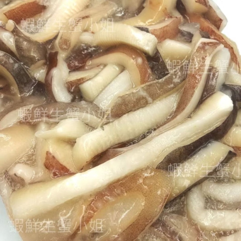 【蝦鮮生蟹小姐】魷魚-帶皮切絲   *費時費工切圈處理，適合各式料理 !    **每包260元**-細節圖2