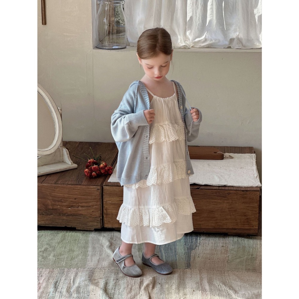 仙氣蕾絲細肩蛋糕裙-細節圖2