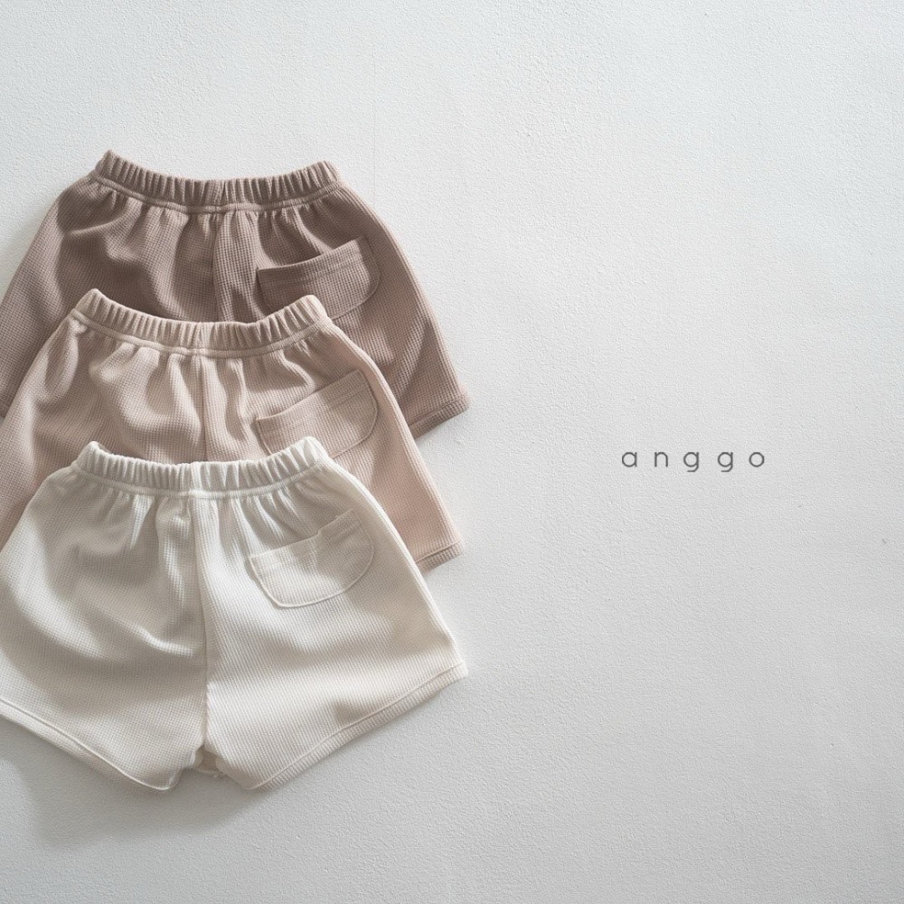 韓國童裝anggo 華夫格短褲 兒童短褲 正韓童裝-細節圖2