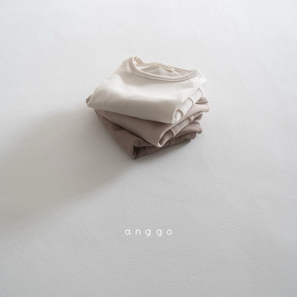 韓國童裝anggo 華夫格短袖T恤 兒童上衣 正韓童裝-細節圖4