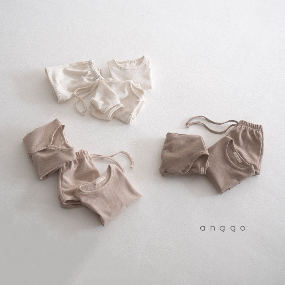 超級特價舒服的華夫格套裝 童裝-細節圖2