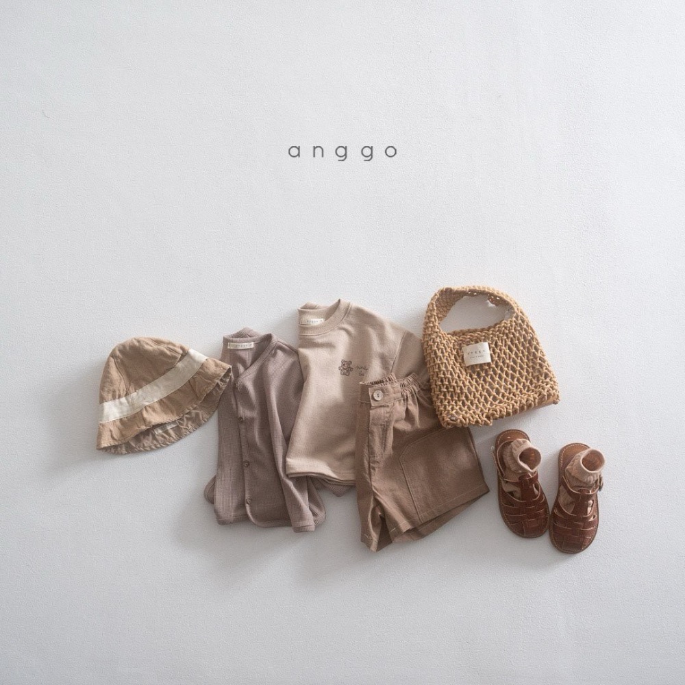 韓版童裝 夏巴塔褲子 韓國童裝anggo 夏日棉麻後鬆緊短褲-細節圖3