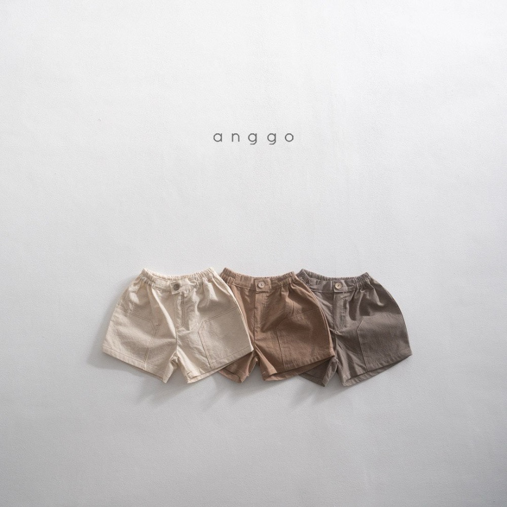 韓版童裝 夏巴塔褲子 韓國童裝anggo 夏日棉麻後鬆緊短褲-細節圖4
