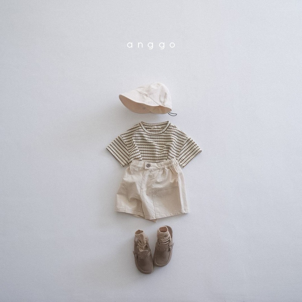 韓版童裝 夏巴塔褲子 韓國童裝anggo 夏日棉麻後鬆緊短褲-細節圖5