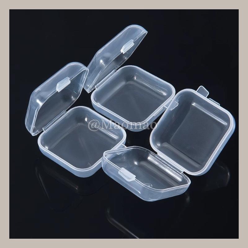 【𝙈𝙖𝙤】透明收納盒 耳環戒指收納 收納盒 飾品小物 透明小方盒 小方盒 透明方盒 小物收納 透明塑膠盒 耳環盒 戒指盒-細節圖9