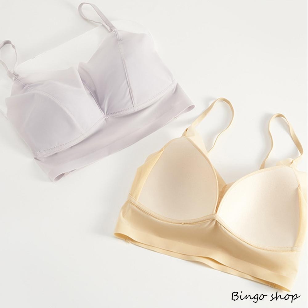 超薄冰絲萊卡 美背交叉兩穿 細肩短版 無痕背心  涼感內衣 法式薄杯內搭 無鋼圈 內衣 bratop-細節圖8