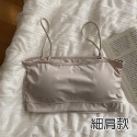 柔滑冰絲平口小可愛 固定式胸墊 交叉美背小可愛 無肩帶 一字圍 內搭 抹胸 內衣【LS-220802】-規格圖9
