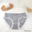 棉質內褲 少女款小碎花荷葉邊蝴蝶結 無痕內褲 內褲女生 流行內褲 性感底褲【PA-210807】-規格圖9