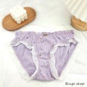 棉質內褲 少女款小碎花荷葉邊蝴蝶結 無痕內褲 內褲女生 流行內褲 性感底褲【PA-210807】-規格圖9