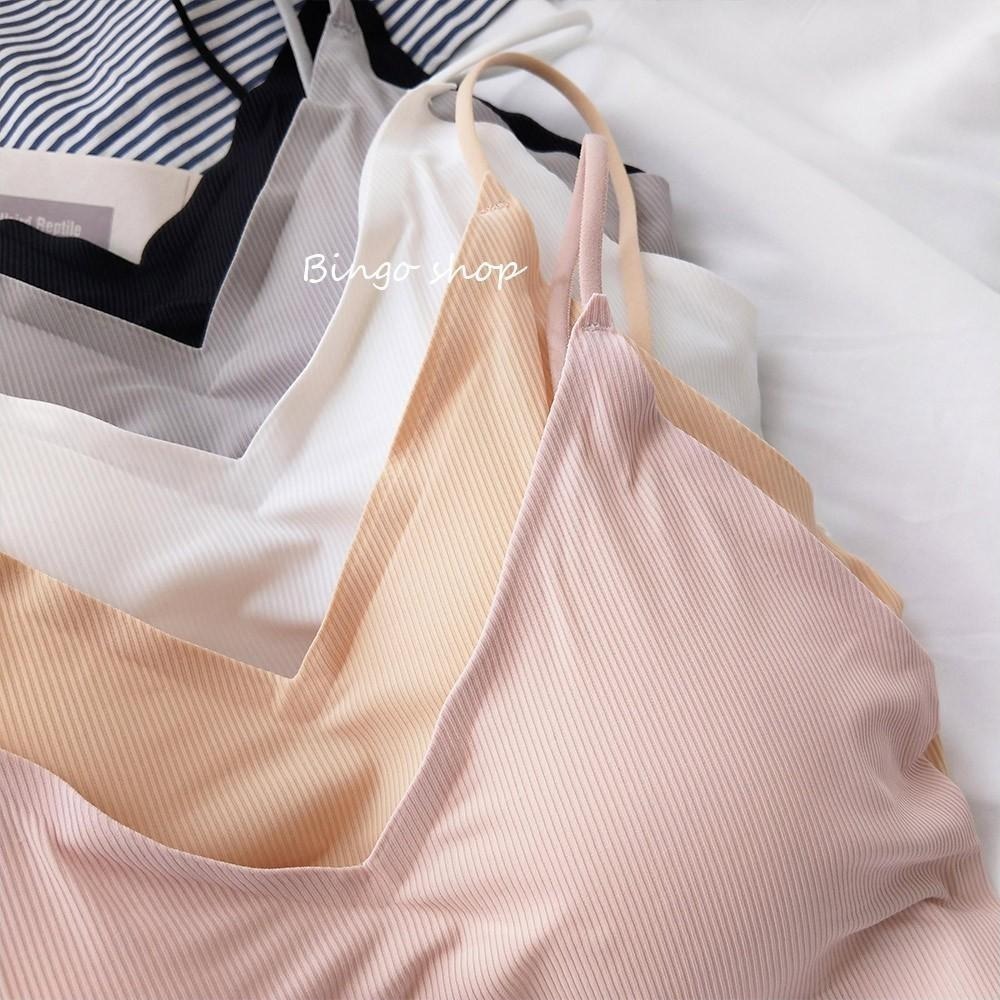 柔滑冰絲 小可愛內衣  性感美背細肩背心 胸墊小可愛 無痕內衣 Bra top【IS-210305】-細節圖8