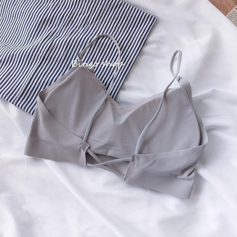 柔滑冰絲 小可愛內衣  性感美背細肩背心 胸墊小可愛 無痕內衣 Bra top【IS-210305】-細節圖9
