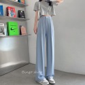 高腰直筒垂感休閒西裝褲 韓版俐落黑褲 闊腿褲 垂感寬 高腰長褲 休閒褲 長褲【FG-230901】-規格圖10