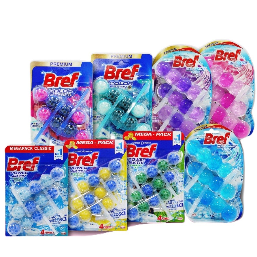 德國 Bref 馬桶強力清潔芳香球 4顆3入PREMIUM 馬桶水箱清潔錠 海洋/松木/薰衣草/檸檬-細節圖2