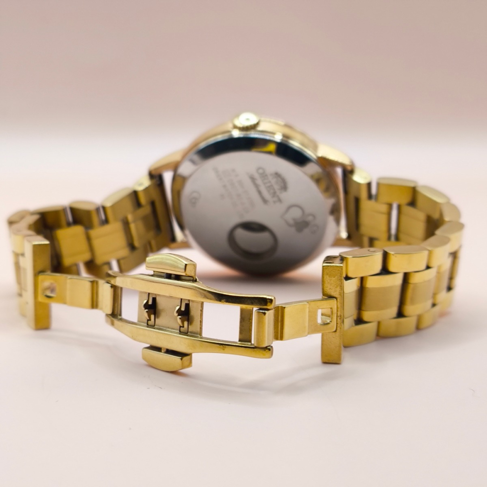 Orient 東方錶半鏤空開芯系列 / 女用款 / 心形窗 / 自動機械錶 / 小金錶-細節圖4