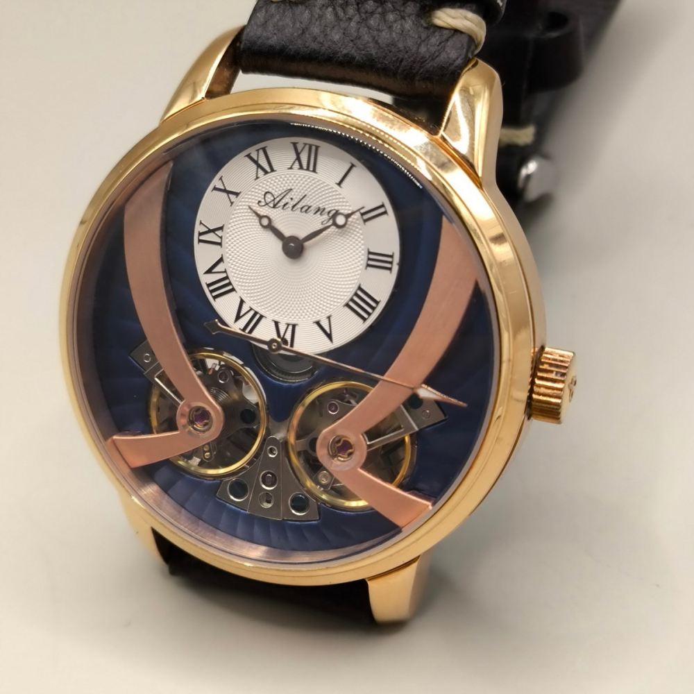 AiLang艾浪雙飛輪自動機械錶 / 偏心式錶盤 / 寶璣傳世系列平替版 / AL-8821E-細節圖3