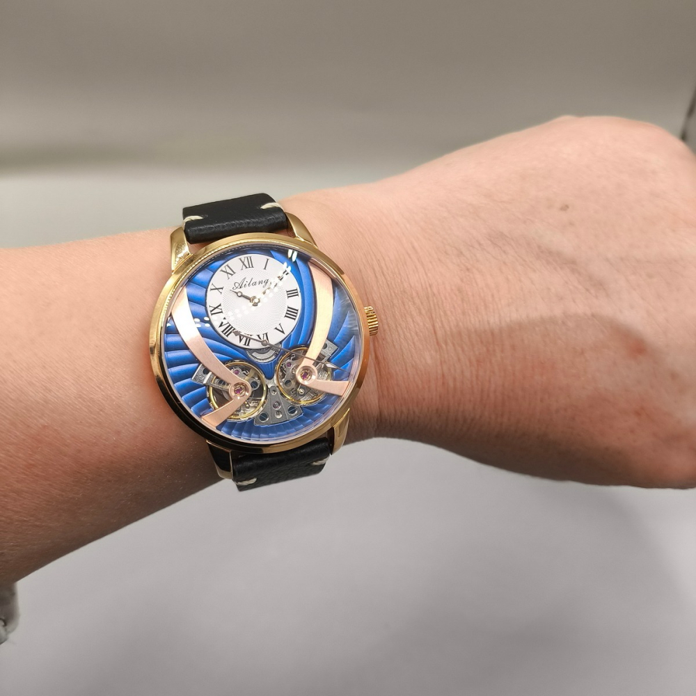 AiLang艾浪雙飛輪自動機械錶 / 偏心式錶盤 / 寶璣傳世系列平替版 / AL-8821E-細節圖6