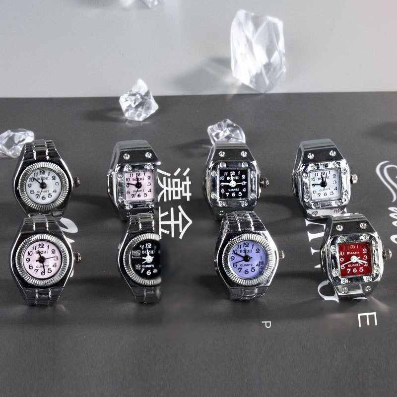 INS網紅風配件 / 手錶戒指 / 石英錶指環 / 合金殼創意錶款 / 可調節彈性戒圍-細節圖4