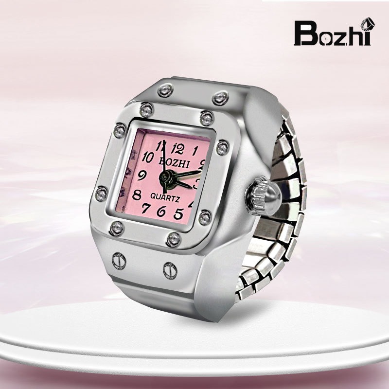 INS網紅風配件 / 手錶戒指 / 石英錶指環 / 合金殼創意錶款 / 可調節彈性戒圍-規格圖9