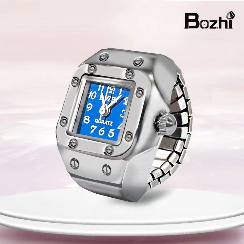 INS網紅風配件 / 手錶戒指 / 石英錶指環 / 合金殼創意錶款 / 可調節彈性戒圍-規格圖9