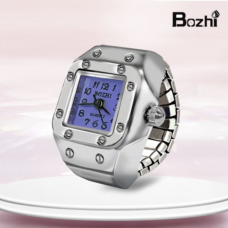 INS網紅風配件 / 手錶戒指 / 石英錶指環 / 合金殼創意錶款 / 可調節彈性戒圍-規格圖9