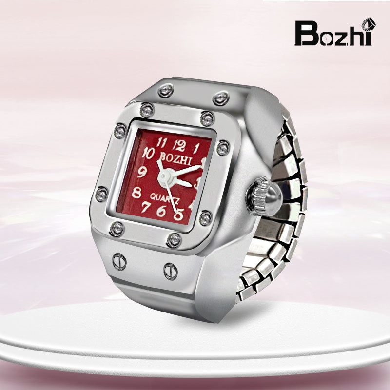 INS網紅風配件 / 手錶戒指 / 石英錶指環 / 合金殼創意錶款 / 可調節彈性戒圍-規格圖9