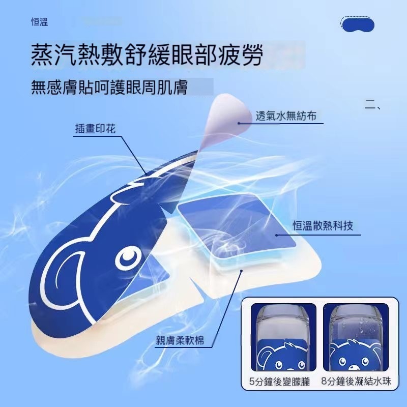 小藍熊蒸汽眼罩 / 洋柑菊、薰衣草、玫瑰芬芳 / 舒緩眼睛疲勞 / 覆蓋面積更大、發熱長達35～45分鐘-細節圖2