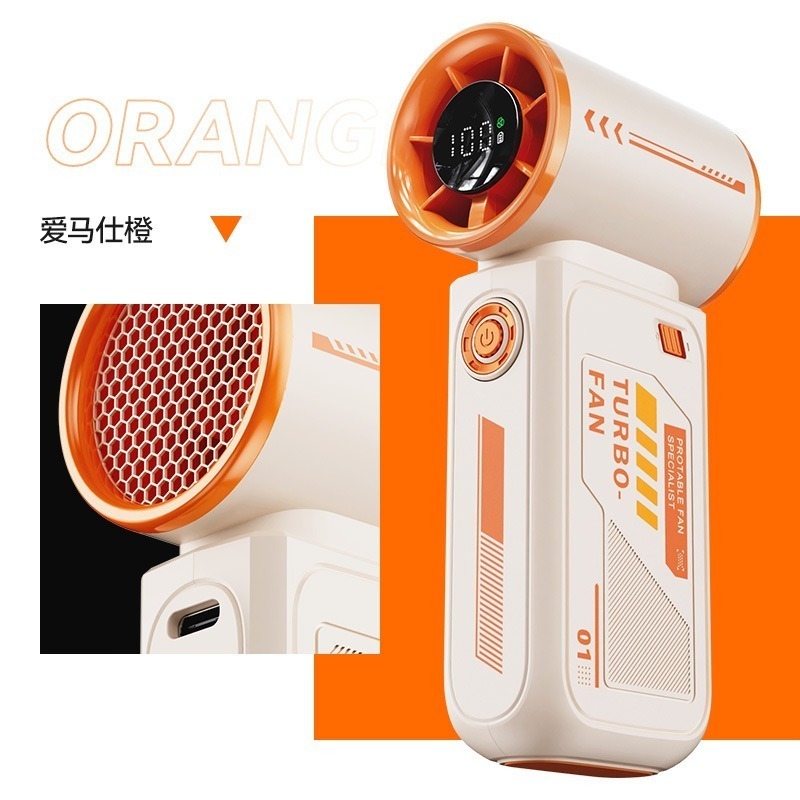 2025台灣現貨！機甲渦輪風扇 / 手持暴力風扇 / 高速機甲風暴 / 數顯100檔無極風砲 / 充電便攜小風扇-規格圖11
