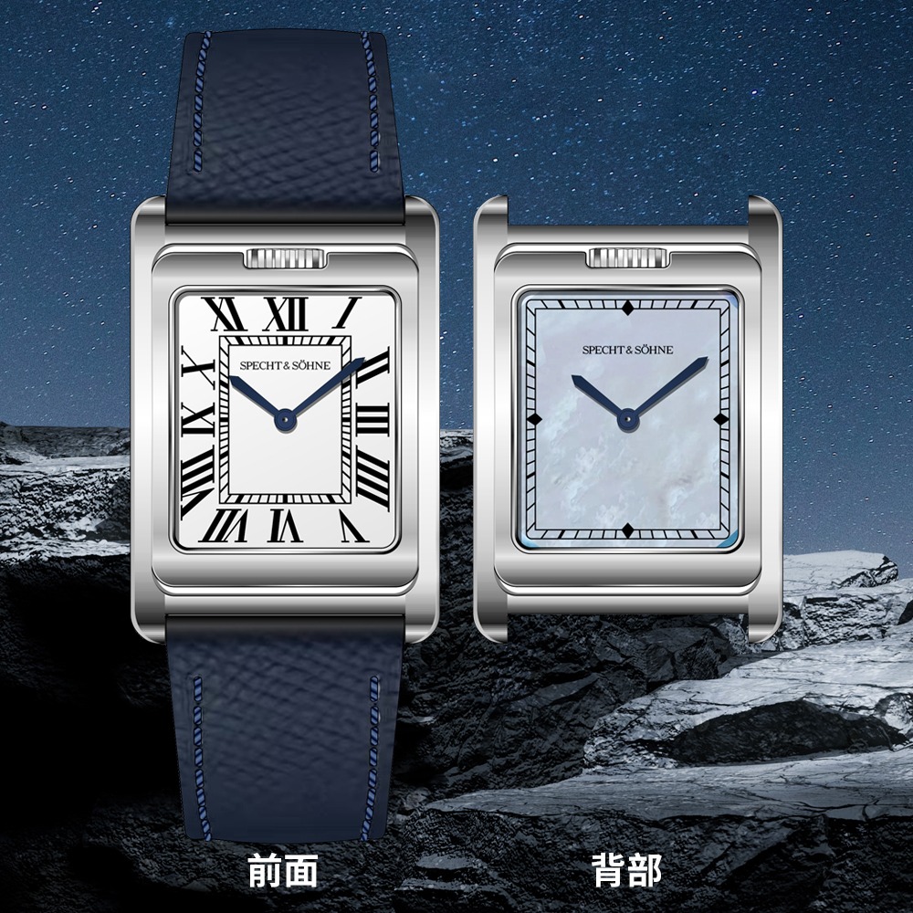 一支手錶兩種表情！Specht&Sohne經典翻轉坦克腕錶-細節圖2