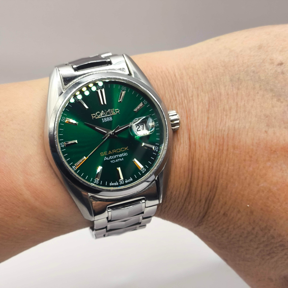 羅馬錶 海岩系列 綠面機械錶 Roamer 210633 41 75 20 Searock-細節圖2