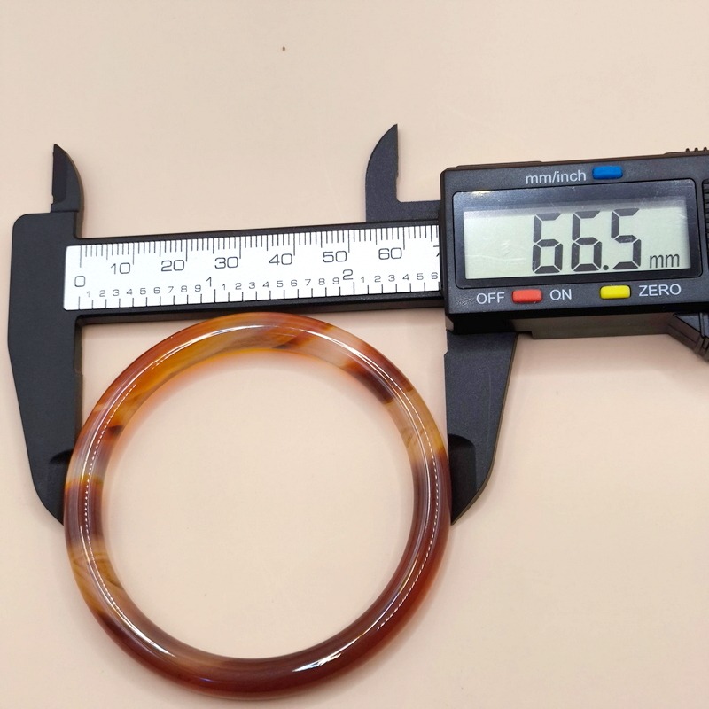 天然瑪瑙手環 17.5圍｜紅褐系漸層紋理｜細版圓鐲｜實拍現貨-細節圖5