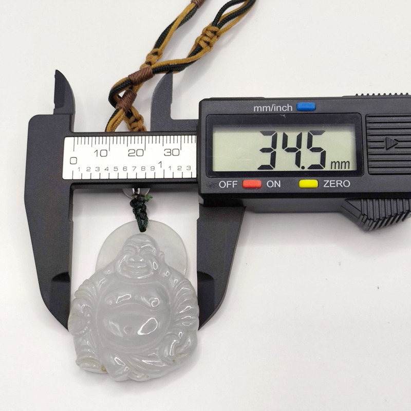 老件收藏｜早期市場稱「大陸玉」彌勒佛玉佩｜約三十年前流通｜玉質通透潤感佳-細節圖5