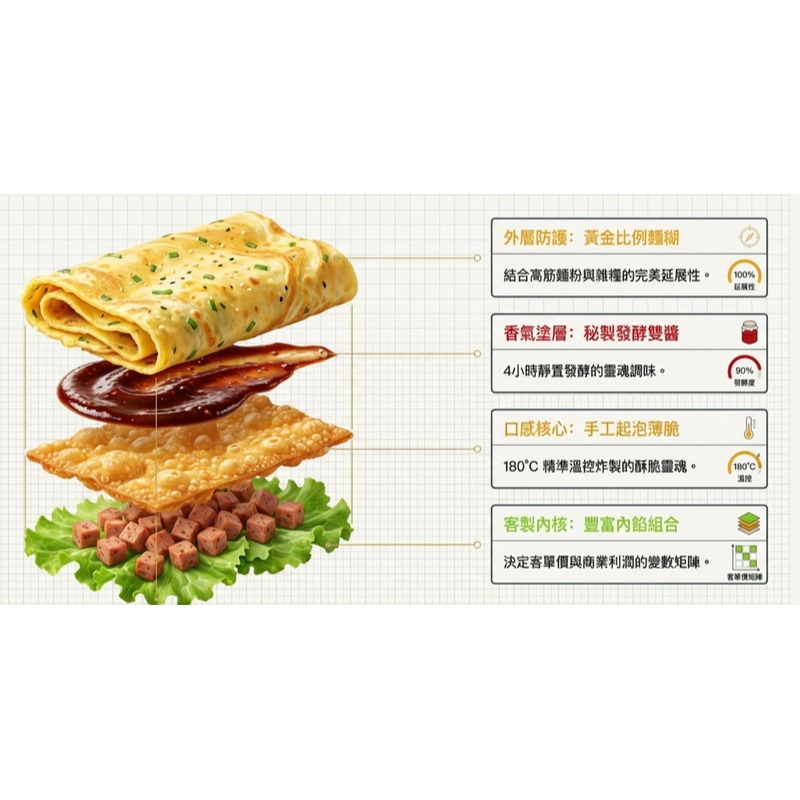 煎餅果子技術教學｜小吃擺攤創業配方｜早餐店熱門產品｜1080P高清教學影片＋完整食譜＋實戰攻略 （數位內容售出不退）-細節圖2