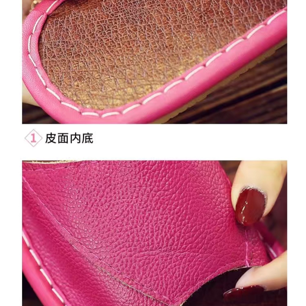 《愛優品》真皮拖鞋#頭層牛皮#日式居家室内地板防滑皮拖鞋#防臭家拖鞋-細節圖2