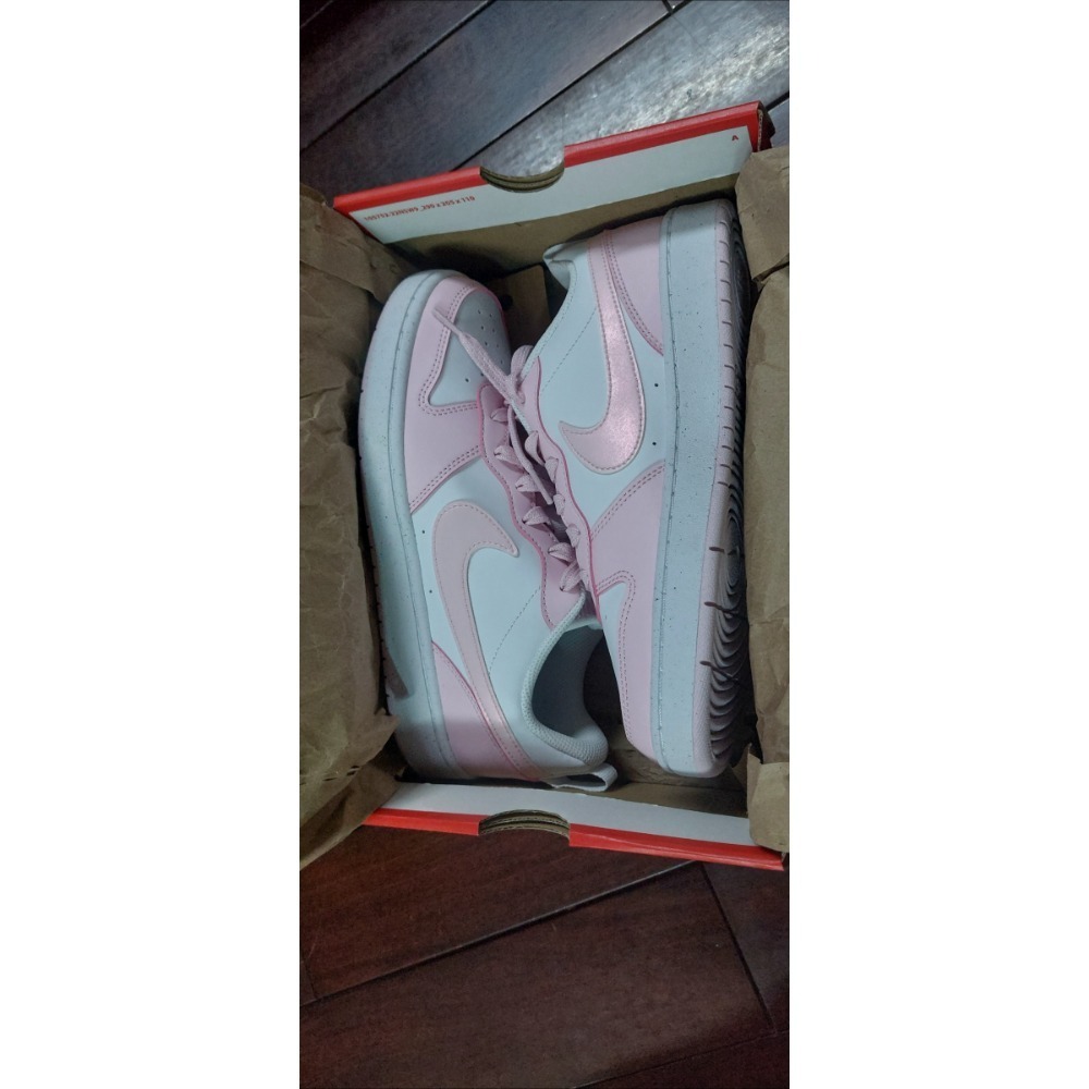 S.G NIKE Court Borough Low 2 DV5458 DV5456-105粉白珠光櫻花親子鞋-細節圖3