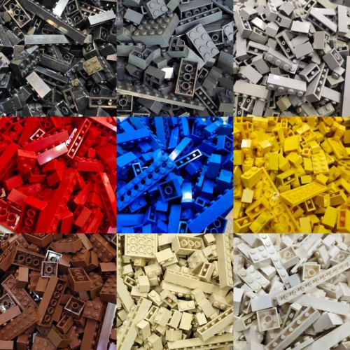 【樂GO】批發價 樂高二手磚 LEGO 純色基本磚系列 蓋房子 二手磚 黑色 灰色 紅色 藍色 黃色 基本磚 正版樂高