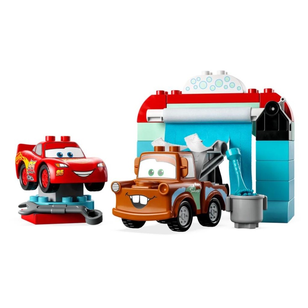 【樂GO】樂高 LEGO 得寶 10996 閃電麥坤 脫線 洗車廠 大顆粒積木 寶寶 玩具 汽車總動員 樂高正版全新-細節圖3