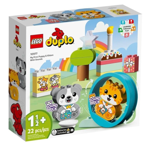【樂GO】樂高 LEGO 得寶 10977 我的第一隻有聲小狗和小貓 大顆粒積木 有聲玩具 寶寶 禮物 樂高正版全新