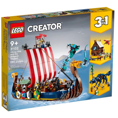 【樂GO】現貨 樂高 LEGO 31132 維京海盜船和塵世巨蟒 三合一 積木 玩具 禮物 生日禮物 正版樂高 全新未拆