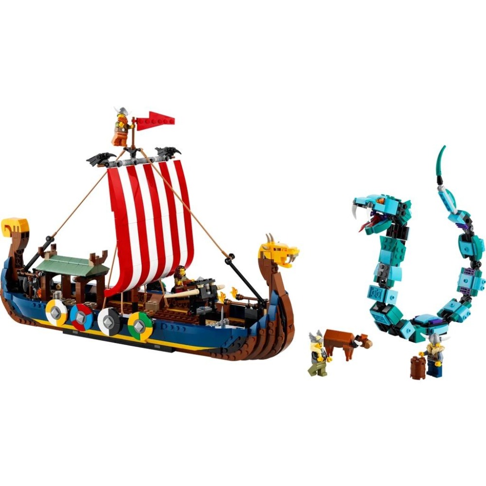 【樂GO】現貨 樂高 LEGO 31132 維京海盜船和塵世巨蟒 三合一 積木 玩具 禮物 生日禮物 正版樂高 全新未拆-細節圖3