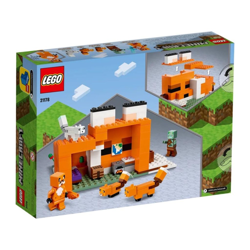【樂GO】樂高 LEGO 21178 狐狸旅館 狐狸屋 麥塊系列 積木 玩具 盒組 禮物 生日禮物 樂高正版 全新未拆-細節圖2