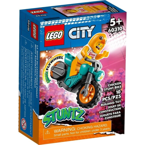 【樂GO】樂高 LEGO 60310 小雞特技摩托車 機車 城市系列 積木 盒組 玩具 禮物 樂高正版 全新未拆