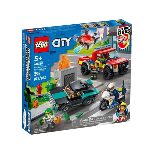 【樂GO】樂高 LEGO 60319 消防救援和警察追捕行動 摩車 城市系列 積木 盒組 玩具 禮物 樂高正版 全新未拆